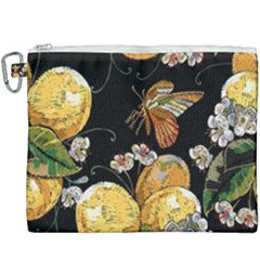 Embroidery-blossoming-lemons-butterfly-seamless-pattern Canvas Cosmetic Bag (xxxl) by uniart180623