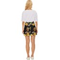 Embroidery-blossoming-lemons-butterfly-seamless-pattern Mini Front Wrap Skirt View4