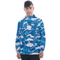 Storm-waves-seamless-pattern-raging-ocean-water-sea-wave-vintage-japanese-storms-print-illustration- Men s Front Pocket Pullover Windbreaker View1