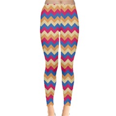 Zigzag-pattern-seamless-zig-zag-background-color Everyday Leggings  by uniart180623