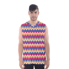 Zigzag-pattern-seamless-zig-zag-background-color Men s Basketball Tank Top by uniart180623