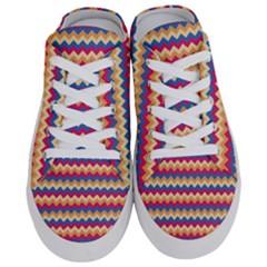 Zigzag-pattern-seamless-zig-zag-background-color Half Slippers