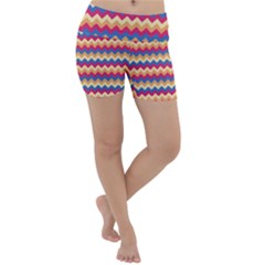 Zigzag-pattern-seamless-zig-zag-background-color Lightweight Velour Yoga Shorts by uniart180623