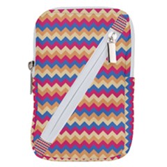 Zigzag-pattern-seamless-zig-zag-background-color Belt Pouch Bag (large) by uniart180623