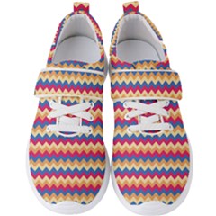 Zigzag-pattern-seamless-zig-zag-background-color Men s Velcro Strap Shoes by uniart180623