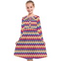 Zigzag-pattern-seamless-zig-zag-background-color Kids  Midi Sailor Dress View1