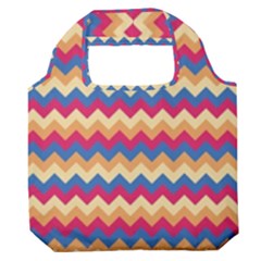 Zigzag-pattern-seamless-zig-zag-background-color Premium Foldable Grocery Recycle Bag by uniart180623