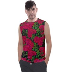 Seamless-pattern-with-colorful-bush-roses Men s Regular Tank Top by uniart180623