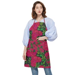 Seamless-pattern-with-colorful-bush-roses Pocket Apron by uniart180623