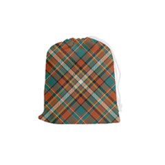 Tartan-scotland-seamless-plaid-pattern-vector-retro-background-fabric-vintage-check-color-square-geo Drawstring Pouch (medium) by uniart180623