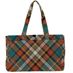 Tartan-scotland-seamless-plaid-pattern-vector-retro-background-fabric-vintage-check-color-square-geo Canvas Work Bag by uniart180623