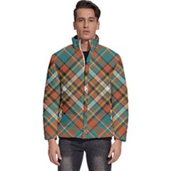 Tartan-scotland-seamless-plaid-pattern-vector-retro-background-fabric-vintage-check-color-square-geo Men s Puffer Bubble Jacket Coat by uniart180623