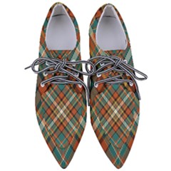 Tartan-scotland-seamless-plaid-pattern-vector-retro-background-fabric-vintage-check-color-square-geo Pointed Oxford Shoes by uniart180623