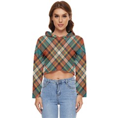 Tartan-scotland-seamless-plaid-pattern-vector-retro-background-fabric-vintage-check-color-square-geo Women s Lightweight Cropped Hoodie by uniart180623