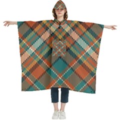 Tartan-scotland-seamless-plaid-pattern-vector-retro-background-fabric-vintage-check-color-square-geo Women s Hooded Rain Ponchos by uniart180623