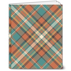 Tartan-scotland-seamless-plaid-pattern-vector-retro-background-fabric-vintage-check-color-square-geo 8  X 10  Hardcover Notebook