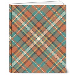 Tartan-scotland-seamless-plaid-pattern-vector-retro-background-fabric-vintage-check-color-square-geo 8  X 10  Softcover Notebook by uniart180623