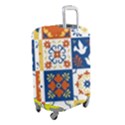 Mexican-talavera-pattern-ceramic-tiles-with-flower-leaves-bird-ornaments-traditional-majolica-style- Luggage Cover (Small) View2