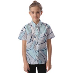 Tropical Flower Seamless Pattern Kids  Short Sleeve Shirt by uniart180623