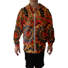 Bright-seamless-pattern-with-paisley-mehndi-elements-hand-drawn-wallpaper-with-floral-traditional Kids  Hooded Windbreaker by uniart180623