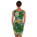 Seamless-pattern-with-cucumber-slice-flower-colorful-hand-drawn-background-with-vegetables-wallpaper Wrap Front Bodycon Dress View2