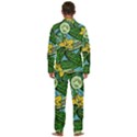 Seamless-pattern-with-cucumber-slice-flower-colorful-hand-drawn-background-with-vegetables-wallpaper Men s Long Sleeve Velvet Pocket Pajamas Set View4