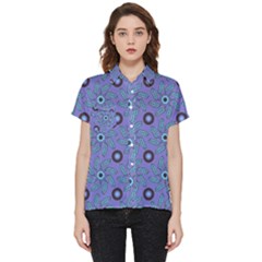 Floral-seamless-pattern Short Sleeve Pocket Shirt by uniart180623