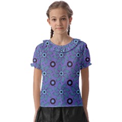 Floral-seamless-pattern Kids  Frill Chiffon Blouse by uniart180623