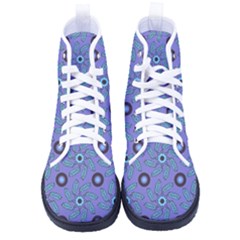 Floral-seamless-pattern Men s High-top Canvas Sneakers