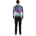 Aurora Stars Sky Mountains Snow Aurora Borealis Men s Long Sleeve Rash Guard View2