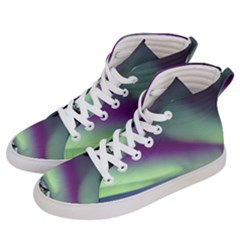 Aurora Stars Sky Mountains Snow Aurora Borealis Women s Hi-top Skate Sneakers by uniart180623