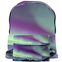 Aurora Stars Sky Mountains Snow Aurora Borealis Giant Full Print Backpack by uniart180623