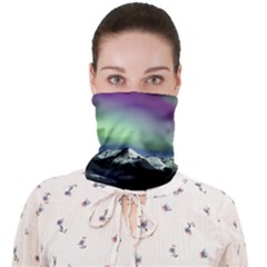 Aurora Stars Sky Mountains Snow Aurora Borealis Face Covering Bandana (adult) by uniart180623