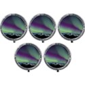 Aurora Stars Sky Mountains Snow Aurora Borealis Mini Round Pill Box (Pack of 5) View1