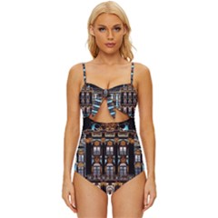 Catherine-s-palace-st-petersburg Knot Front One-piece Swimsuit by uniart180623