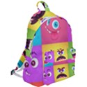 Monsters-emotions-scary-faces-masks-with-mouth-eyes-aliens-monsters-emoticon-set The Plain Backpack View2