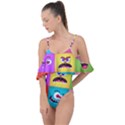 Monsters-emotions-scary-faces-masks-with-mouth-eyes-aliens-monsters-emoticon-set Drape Piece Swimsuit View1