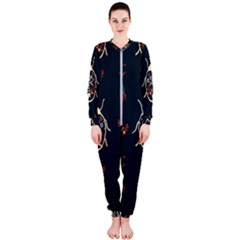 Floral-bugs-seamless-pattern Onepiece Jumpsuit (ladies) by uniart180623