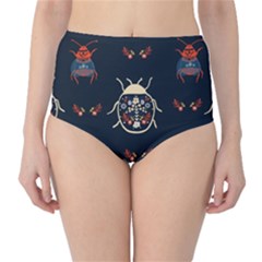 Floral-bugs-seamless-pattern Classic High-waist Bikini Bottoms by uniart180623