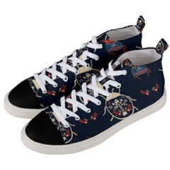 Floral-bugs-seamless-pattern Men s Mid-top Canvas Sneakers by uniart180623