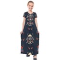 Floral-bugs-seamless-pattern Kids  Short Sleeve Maxi Dress View1