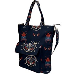 Floral-bugs-seamless-pattern Shoulder Tote Bag by uniart180623