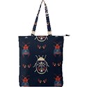 Floral-bugs-seamless-pattern Double Zip Up Tote Bag View1