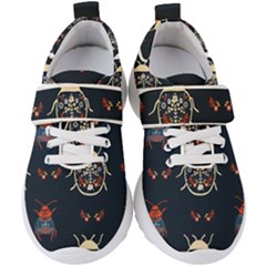 Floral-bugs-seamless-pattern Kids  Velcro Strap Shoes by uniart180623