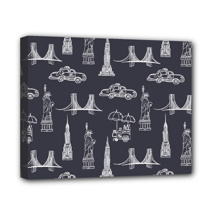 New York City Nyc Pattern Canvas 10  x 8  (Stretched)