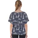 New York City Nyc Pattern V-Neck Dolman Drape Top View2