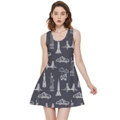 New York City Nyc Pattern Inside Out Reversible Sleeveless Dress by uniart180623