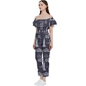 New York City Nyc Pattern Bardot Ruffle jumpsuit View2