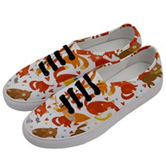 Seamless Pattern With Kittens White Background Men s Classic Low Top Sneakers by uniart180623