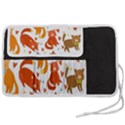 Seamless Pattern With Kittens White Background Pen Storage Case (M) View2